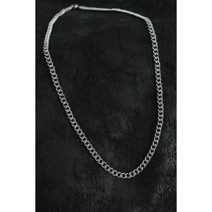 316l Çelik Klasik Oval Zincir Model Gümüş Renk Erkek Kolye