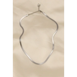 316l Çelik Silver Renk 45 Cm İtalyan Zincir Model Kadın Kolye