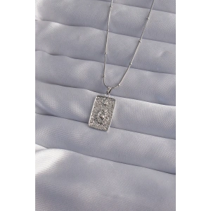 316l Çelik Zincir Gümüş Renk Lazer İşlemeli Göz Figür Tarot Kolye