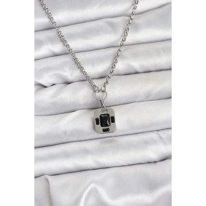 316l Çelik Zincir Gümüş Renk Vintage Model Kadın Kolye