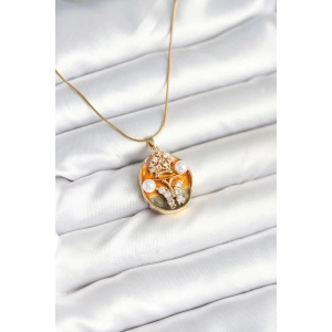 316l Çelik Zincir Kelebek Model Sanatsal Portre Kadın Kolye