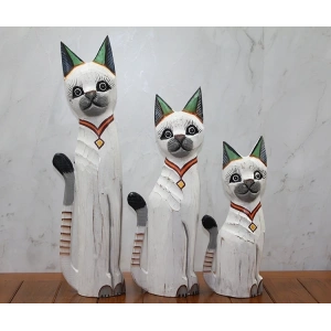 Ahşap 3lü Kedi Seti 50 Cm Okas:1