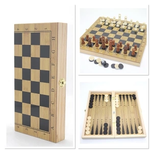 Ahşap Satranç Ve Tavla Seti Alk4244