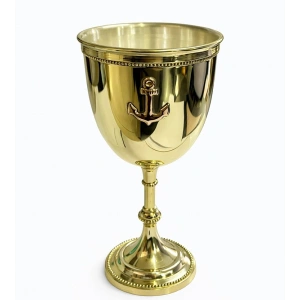 Çapa Desenli Pirinç Kadeh Bardak