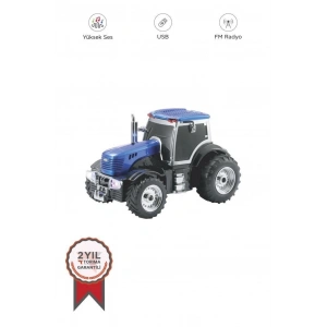 D42 Mavi Traktör Tasarım Usb/fm Radyo Bluetooth Hoparlör Speaker