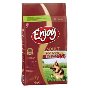 Enjoy Kuzulu ve Pirinçli Yetişkin Köpek Maması 10 Kg