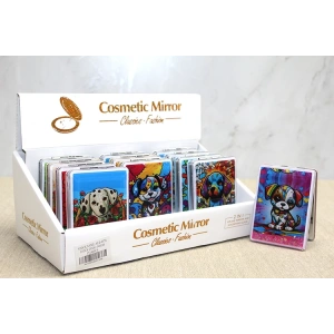 Hareketli Sulu Detaylı Köpek Figürlü El Aynası