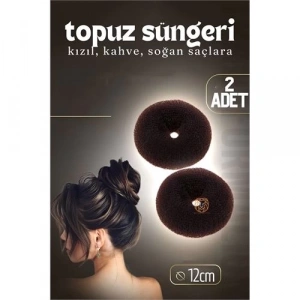 Kahve Saç Topuz Süngeri 2 ADET 12 CM Çap 5 cm Kalınlık