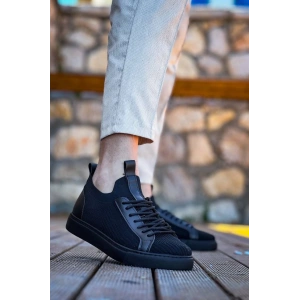 KB-112  Kuback Siyah Siyah TabanTriko Bağcıklı  Günlük Erkek  Ayakkabı