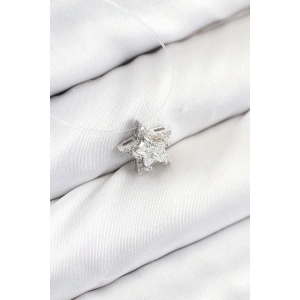 Misineli Yıldız Model Gümüş Renk Hayalet Kolye