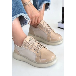 Piona Bej Rugan Bağcıklı Spor Ayakkabı