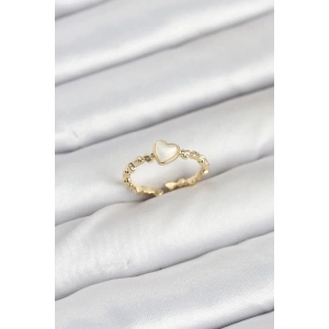 Pirinç Gold Renk Kalpli Model Kadın Yüzük