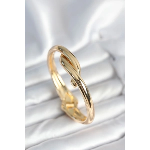 Pirinç Gold Renk Sarmal Model Kelepçe Bileklik