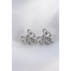 Pirinç Gümüş Renk Fiyonk Küpe