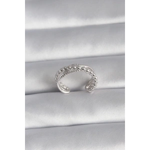 Pirinç Gümüş Renk Kadın Yüzük