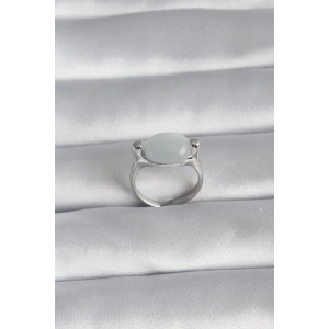 Pirinç Gümüş Renk Sedefli Kadın Yüzük