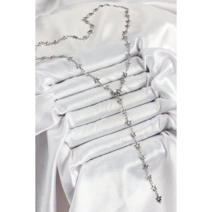 Pirinç Gümüş Renk Yıldızlı Kadın Y Kolye