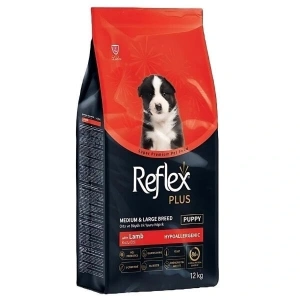 Reflex Plus Hypoallergenic Kuzu Etli Orta ve Büyük Irk Yavru Köpek Maması 12 Kg