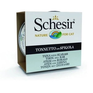 Schesir Ton Balıklı ve Levrekli Jöleli Konserve Yetişkin Kedi Maması 1 Adet 85 Gr