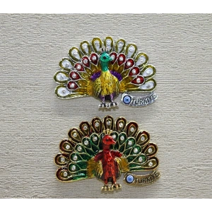 Swarovski Taşlı Tavuskuşu Magnet