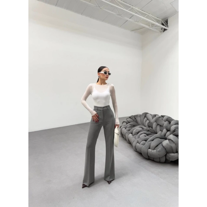 230 Gr Poly Viscose Full Lycra İspanyol Paça Pantolon