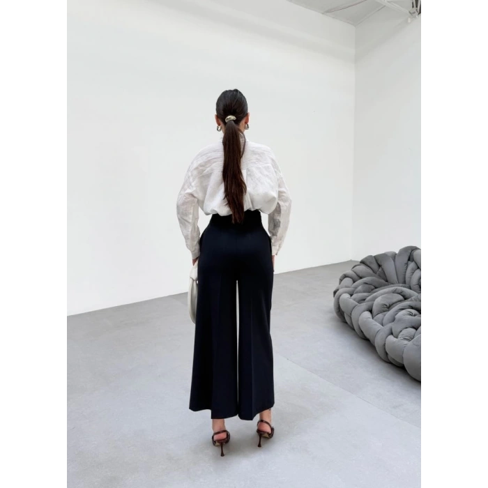 230 Gr Poly Viscose Full Lycra Metal Toka Aksesuarli Pantolon