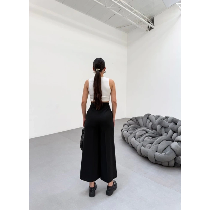 230 Gr Poly Viscose Full Lycra Metal Toka Aksesuarli Pantolon