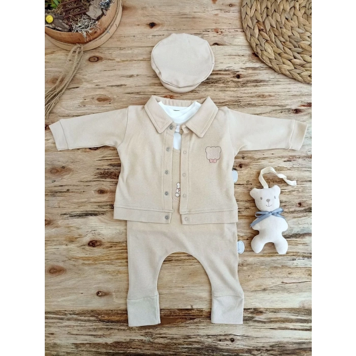 3-6 6-9 9-12 Ay Oyuncaklı Altınbaşak 5li Kız Erkek Bebek Takımı