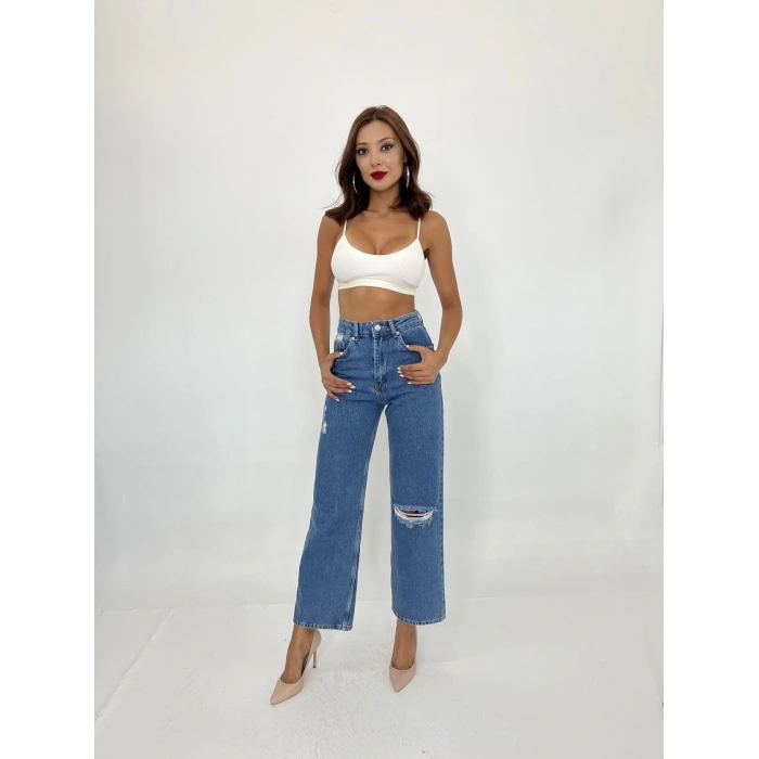 6288 KOT PANTOLON-MAVİ