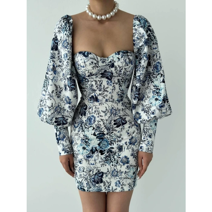 Arlon Balon Kollu Mini Elbise