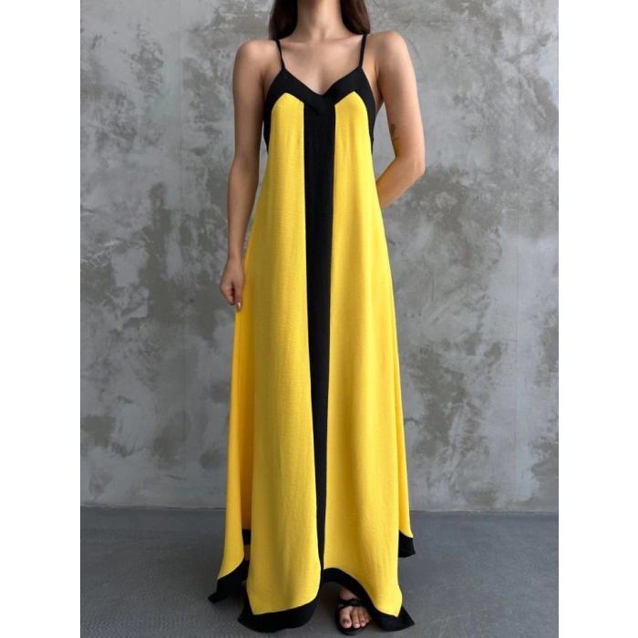 Askılı Maxi Boy Elbise