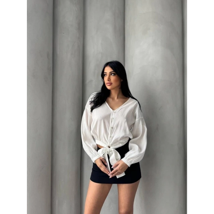 Bağlama Detaylı Gömlek