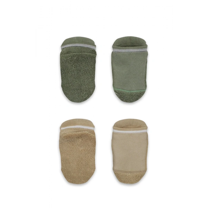 Bistyle 2li Altı Havlu Sneakers Kaymaz Çorap 20501 Nil Bej