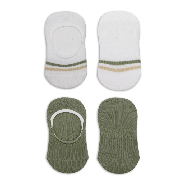 Bistyle 2li Penye Babet Silikon Çemberli Çorap 30102 Nil Beyaz