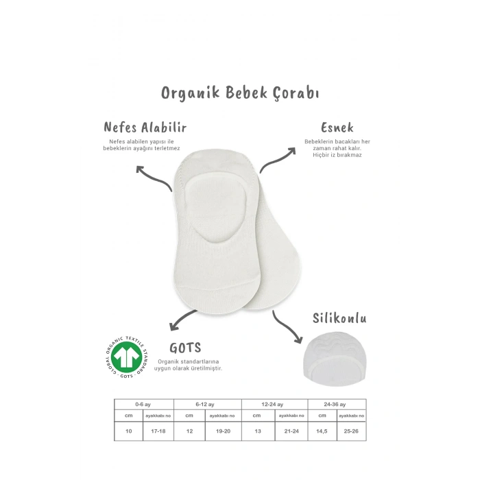 Bistyle 2li Penye Babet Silikonlu Basic Çorap 30104 Ekru Ekru