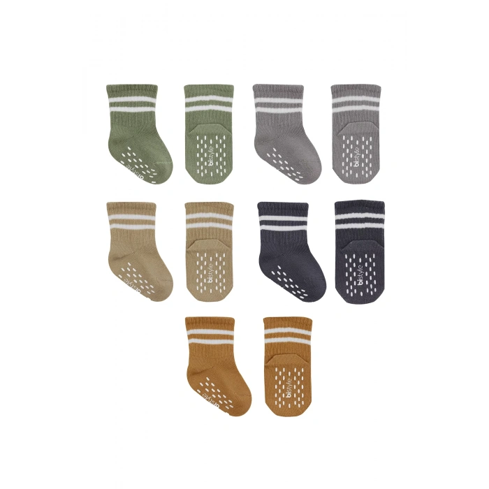 Bistyle 5li Penye Kaymaz Çember Soket Çorap 10122 Bej