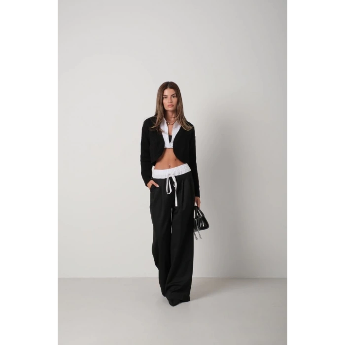 Biyeli Crop Triko Hırka