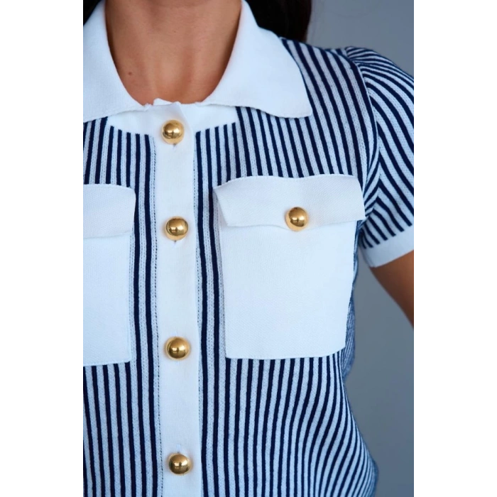 Cepli Etek Takım - Kemik-Lacivert