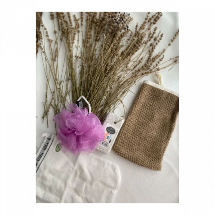 Doğal 4lü Banyo Hamam Seti