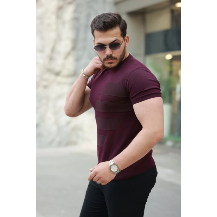 Erkek Bisiklet Yaka Kısa Kollu Tişört