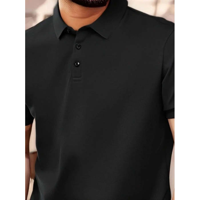 Erkek Kısa Kollu Yakalı Viskon Iki Iplik Erkek Bluz