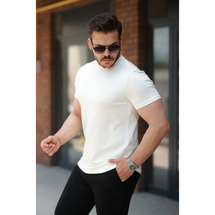 Erkek Oysho Kumaş Basic Kısa Kollu Tişört