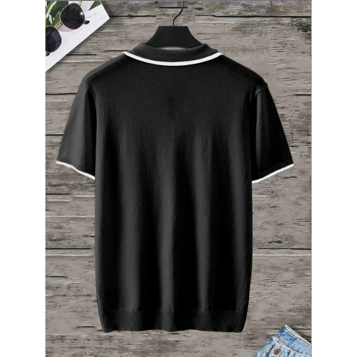 Erkek Uzun Kollu Yakalı Triko Bluz