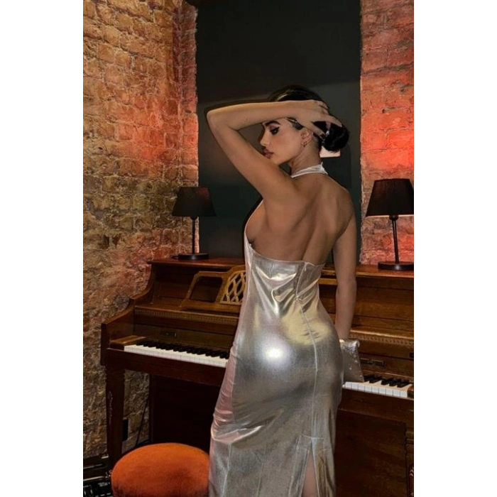 Felicia Sırt Dekolteli Elbise 2583-08