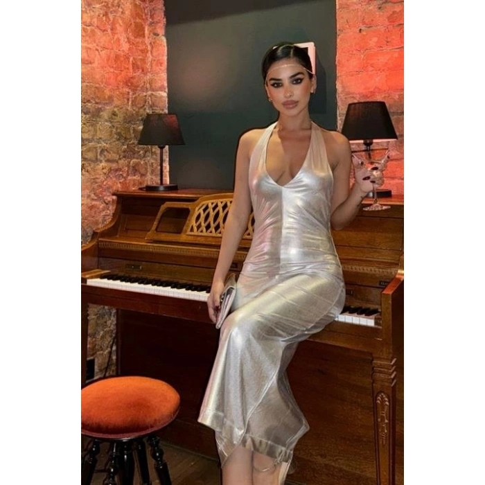 Felicia Sırt Dekolteli Elbise 2583-08