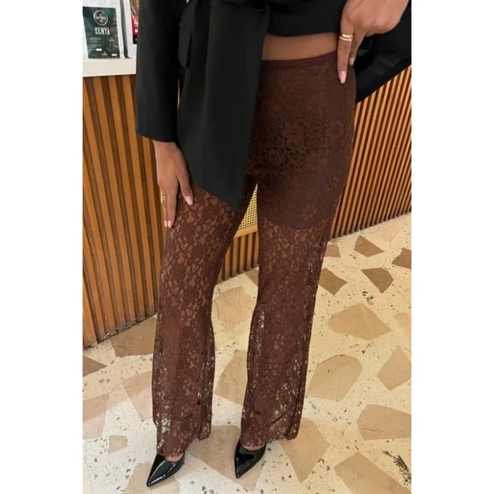 İçi Astarlı Dantel Pantolon 0081