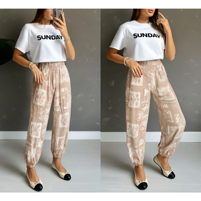 Kadın Desenli Süprem Pantolon