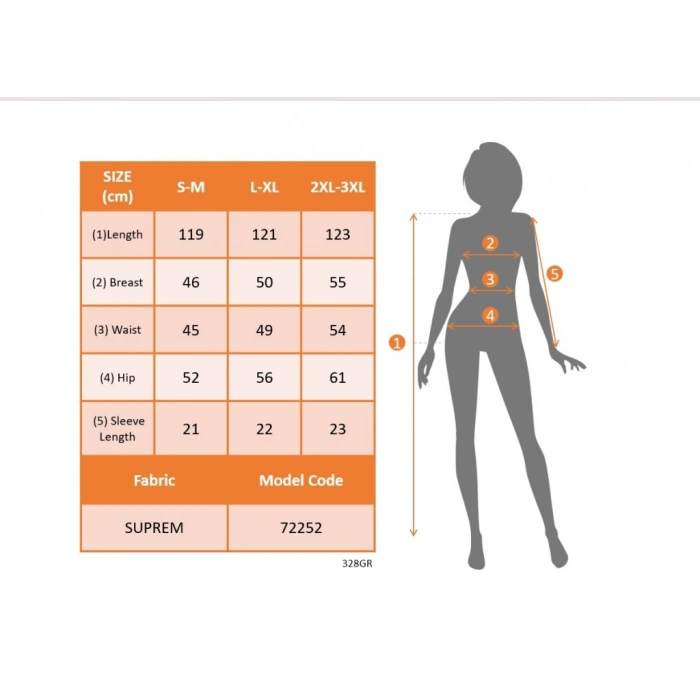 Kadın Kısa Kollu Bisiklet Yaka Desenli Belden Bağlamalı Yandan Yırtmaçlı Süprem Elbise