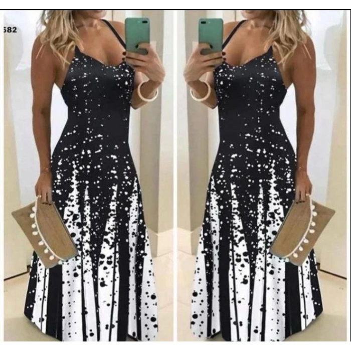 Kadın Suprem Kumaş Dijital Baskılı Elbise