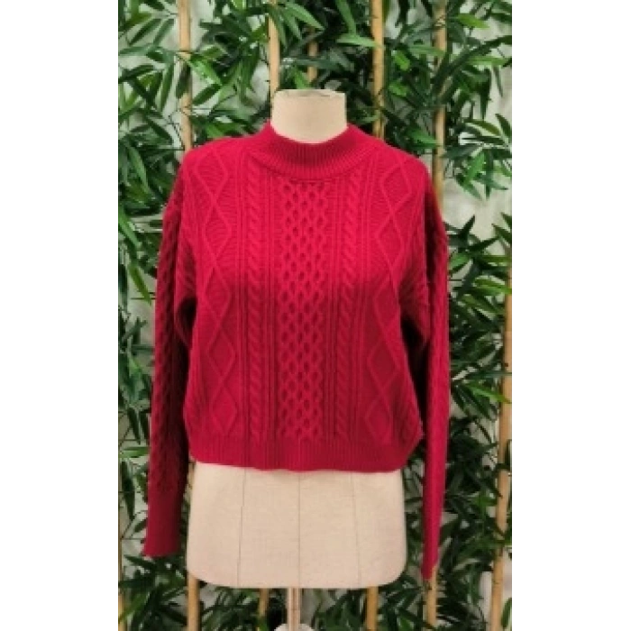 Kadın Uzun Kollu Balıkçı Yaka Bluz Ve Etek Ikili Triko Takım